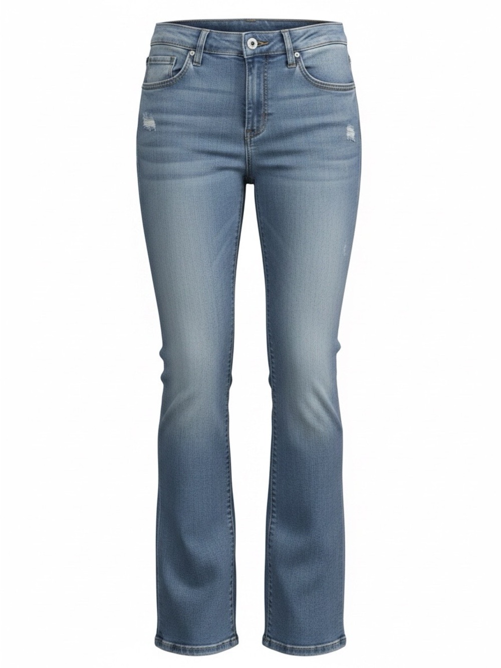 Women's Light Blue Flare Jeans - Silver Jeans Company Mid Rise